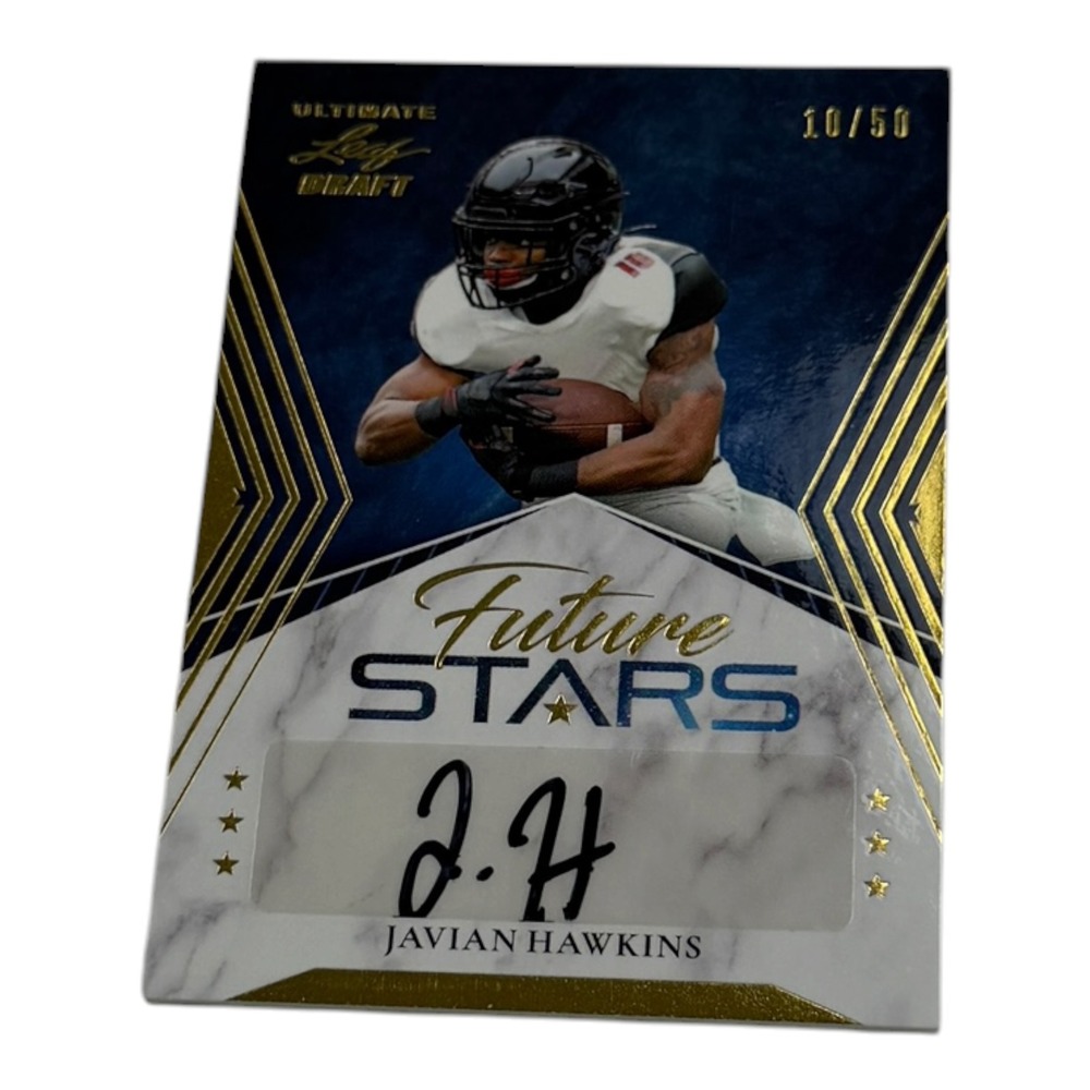 2021 Leaf Ultimate Draft Javian Hawkins Future Stars Auto /50 FS-JH1 Louisville